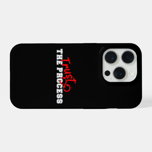 Trust The Process Inspirational Typography Design iPhone Hoesje (Achterkant horizontaal)