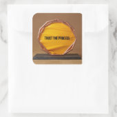 Trust The Process Vierkante Sticker (Tas)