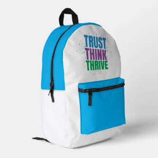 Trust Think Thrive – Motivational Quote Design Bedrukte Rugzak