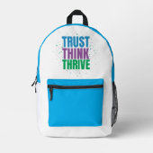 Trust Think Thrive – Motivational Quote Design Bedrukte Rugzak (Voorkant)