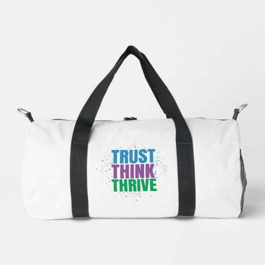 Trust Think Thrive – Motivational Quote Design Plunjezak (Voorkant)