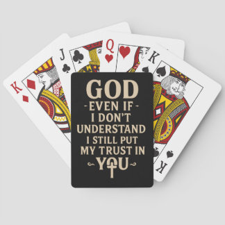 Trust You Christian Faith Quote Pokerkaarten