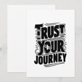 Trust Your Journey Vertical Typography Art Feestdagenkaart (Voorkant / Achterkant)
