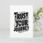 Trust Your Journey Vertical Typography Art Feestdagenkaart (Staand voorkant)