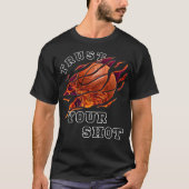 Trust Your Shot - Bold Black Basketball T-shirt (Voorkant)