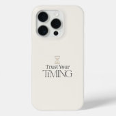 Trust Your Timing Minimal Motivational iPhone Case (Achterkant)