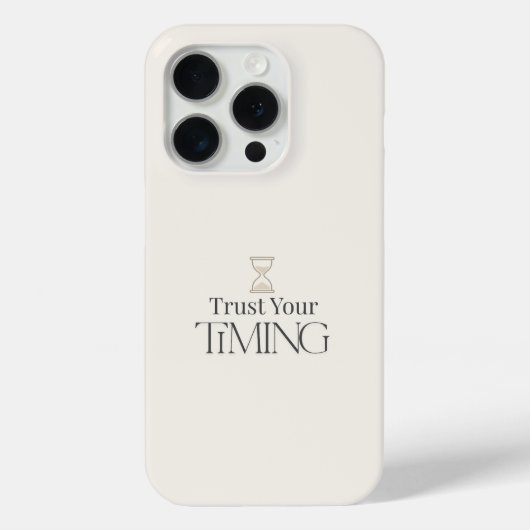 Trust Your Timing Minimal Motivational iPhone Case (Achterkant)
