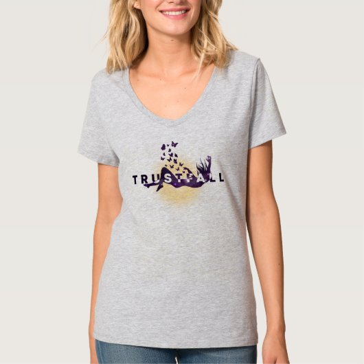 TrustFall | Vrouwen V-Neck T-shirt (Voorkant)