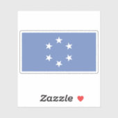 Trustgebied van de vlag van de eilanden in de Stil Sticker (Vel)