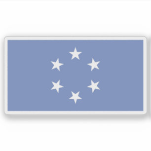Trustgebied van de vlag van de eilanden in de Stil Sticker
