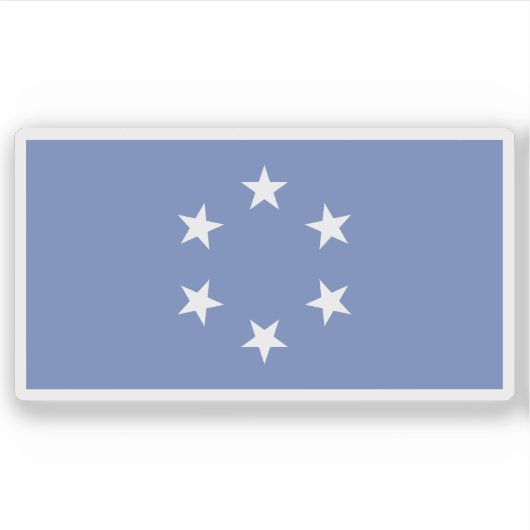 Trustgebied van de vlag van de eilanden in de Stil Sticker (Voorkant)