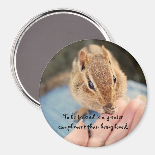 Trusting Chipmunk Magnet (Voorkant / Achterkant)