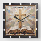 Trusting Faith: Always In The Lord Vierkante Klok (Voorkant)