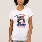 Trustmannen voor Trump Girl Messy Bun Verkiezingsv T-shirt (Voorkant)