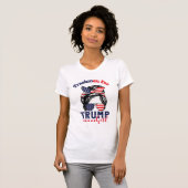 Trustmannen voor Trump Girl Messy Bun Verkiezingsv T-shirt (Voorkant volledig)