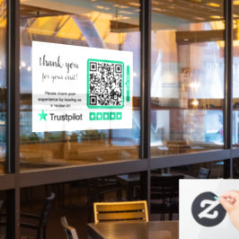 Trustpilot Recensies | Zakelijke Review Link QR Co Raamsticker