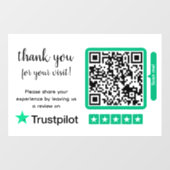 Trustpilot Recensies | Zakelijke Review Link QR Co Raamsticker (Vel)