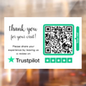 Trustpilot Recensies | Zakelijke Review Link QR Co Raamsticker (Vel 2)