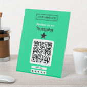 Trustpilot Review Aanvraag met Scannable QR Code Reclamebord Met Voetstuk (Insitu)