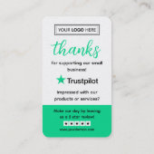 Trustpilot Review Aanvraag met Scannable QR Code Visitekaartje (Achterkant)