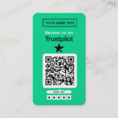Trustpilot Review Aanvraag met Scannable QR Code Visitekaartje (Voorkant)