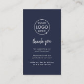 Trustpilot Review Business Dank u QR Code Navy Visitekaartje (Achterkant)