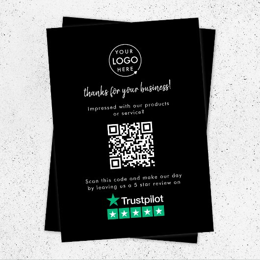 Trustpilot Review ons Black Business Hartelijk dan Informatiekaartje