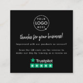 Trustpilot Review ons Black Business Hartelijk dan Vierkante Visitekaartje (Voorkant)