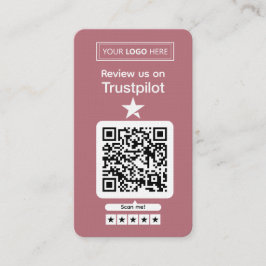 Trustpilot Review Request with Scannable QR Code Visitekaartje