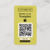 Trustpilot Review Request with Scannable QR Code Visitekaartje (Voorkant)