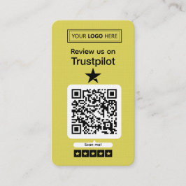 Trustpilot Review Request with Scannable QR Code Visitekaartje