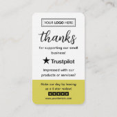 Trustpilot Review Request with Scannable QR Code Visitekaartje (Achterkant)