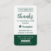 Trustpilot Review Request with Scannable QR Code Visitekaartje (Achterkant)