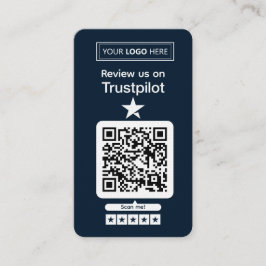 Trustpilot Review Request with Scannable QR Code Visitekaartje