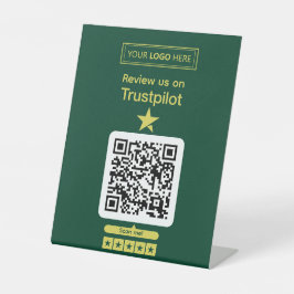 Trustpilot Review Verzoek met Scanbare QR-code Reclamebord Met Voetstuk