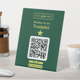 Trustpilot Review Verzoek met Scanbare QR-code Reclamebord Met Voetstuk