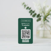 Trustpilot Review Verzoek met Scanbare QR-code Visitekaartje (Staand voorkant)