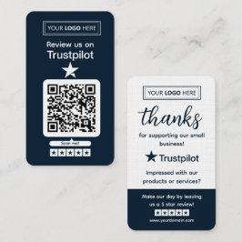 Trustpilot Review Verzoek met Scannbare QR-code Visitekaartje