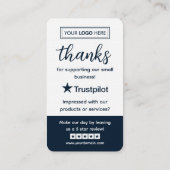 Trustpilot Review Verzoek met Scannbare QR-code Visitekaartje (Achterkant)