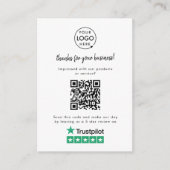 Trustpilot-Reviewen | Business Review Link QR Code Informatiekaartje (Voorkant)