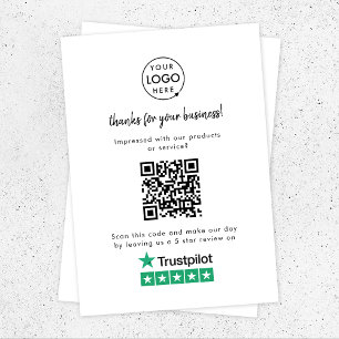 Trustpilot-Reviewen   Business Review Link QR Code Informatiekaartje