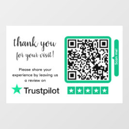 Trustpilot-Reviewen | Business Review Link QR Code Raamsticker