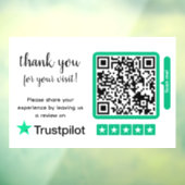 Trustpilot-Reviewen | Business Review Link QR Code Raamsticker (Vel 3)
