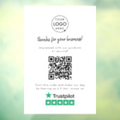Trustpilot-Reviewen | Business Review Link QR Code Raamsticker (Vel 3)