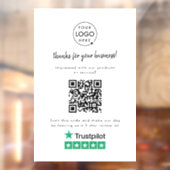 Trustpilot-Reviewen | Business Review Link QR Code Raamsticker (Vel 2)