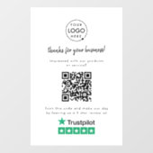 Trustpilot-Reviewen | Business Review Link QR Code Raamsticker (Vel)