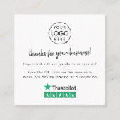Trustpilot-Reviewen | Business Review Link QR Code Vierkante Visitekaartje (Voorkant)