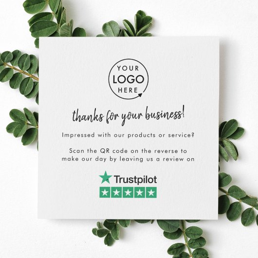 Trustpilot-Reviewen | Business Review Link QR Code Vierkante Visitekaartje