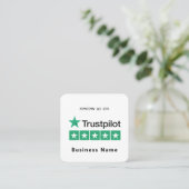 Trustpilot-Reviewen | Minimale zakelijke QR-code Vierkante Visitekaartje (Staand voorkant)