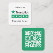 Trustpilot-Reviewen | Minimale zakelijke QR-code Vierkante Visitekaartje (Voorkant / Achterkant)
